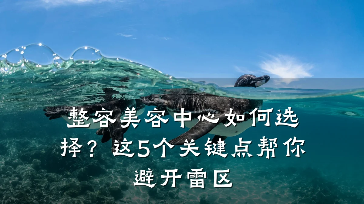 整容美容中心如何选择?这5个关键点帮你避开雷区
