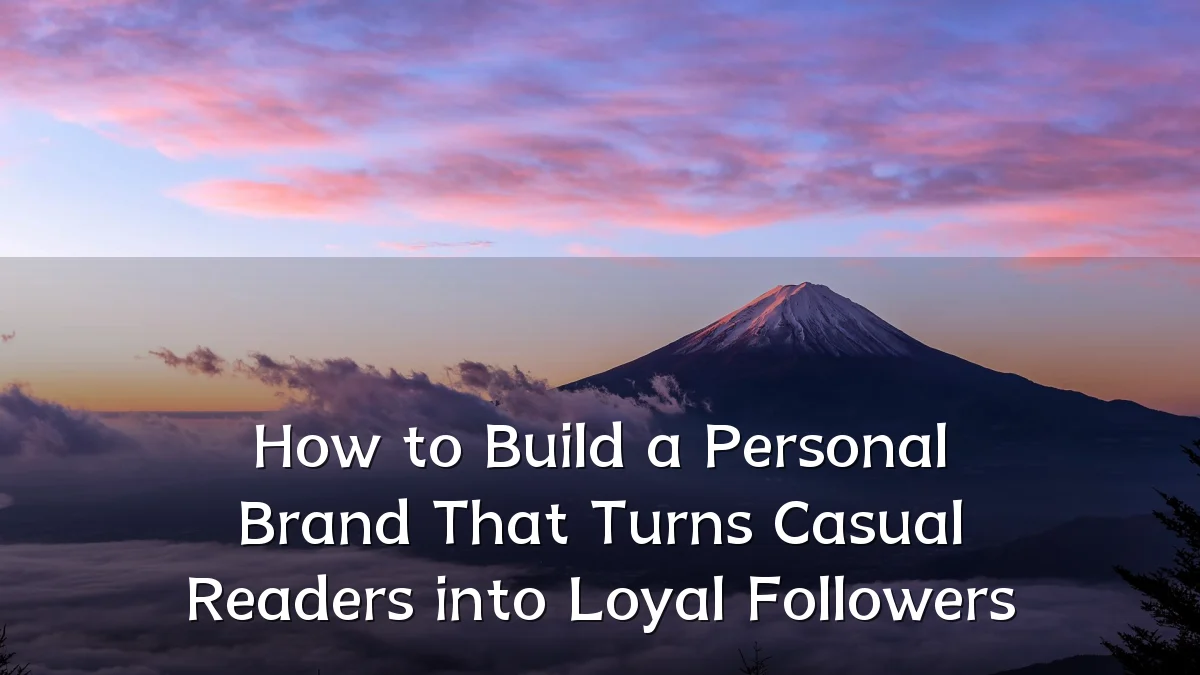 How to Build a Personal Brand That Turns Casual Readers into Loyal Followers
