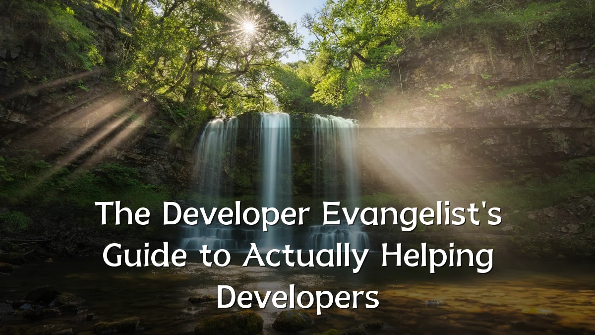 The Developer Evangelist's Guide to Actually Helping Developers