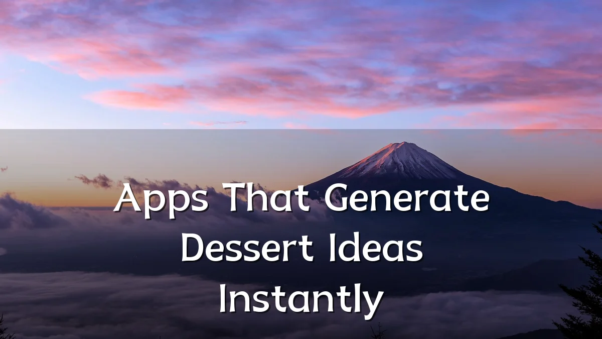 Apps That Generate Dessert Ideas Instantly
